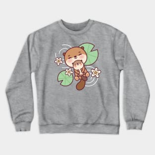 Otter hug kawaii Crewneck Sweatshirt